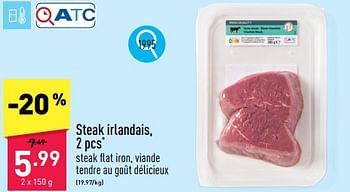 Promoties Steak irlandais - Huismerk - Aldi - Geldig van 13/05/2024 tot 19/05/2024 bij Aldi