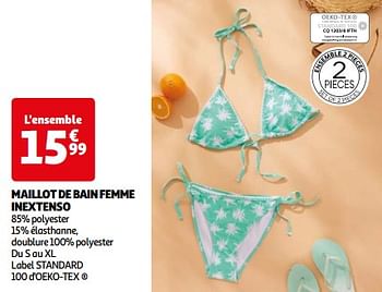 Promotions Maillot de bain femme inextenso - Inextenso - Valide de 07/05/2024 à 21/05/2024 chez Auchan Ronq