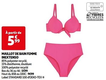 Promotions Maillot de bain femme inextenso - Inextenso - Valide de 07/05/2024 à 21/05/2024 chez Auchan Ronq