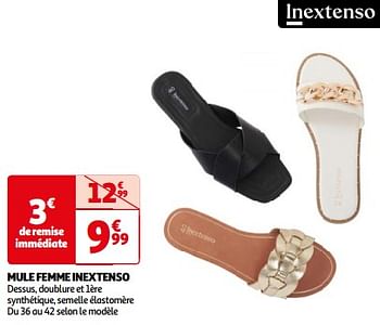 Promoties Mule femme inextenso - Inextenso - Geldig van 07/05/2024 tot 21/05/2024 bij Auchan