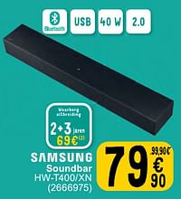 Soundbar hw-t400-xn-Samsung