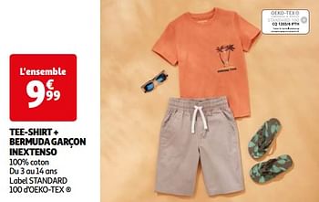 Promoties Tee-shirt + bermuda garçon inextenso - Inextenso - Geldig van 07/05/2024 tot 21/05/2024 bij Auchan