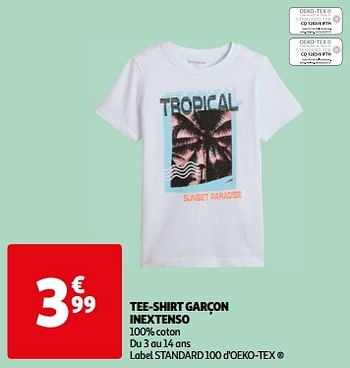 Promoties Tee-shirt garçon inextenso - Inextenso - Geldig van 07/05/2024 tot 21/05/2024 bij Auchan