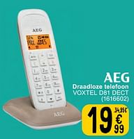 Promoties Aeg draadloze telefoon voxtel d81 dect - AEG - Geldig van 07/05/2024 tot 18/05/2024 bij Cora