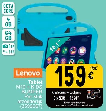 Promotions Lenovo tablet m10 + kids bumper - Lenovo - Valide de 07/05/2024 à 18/05/2024 chez Cora