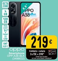 Promoties Oppo smartphone opp-a38-blk - Oppo - Geldig van 07/05/2024 tot 18/05/2024 bij Cora