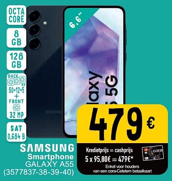 Promotions Samsung smartphone galaxy a55 - Samsung - Valide de 07/05/2024 à 18/05/2024 chez Cora
