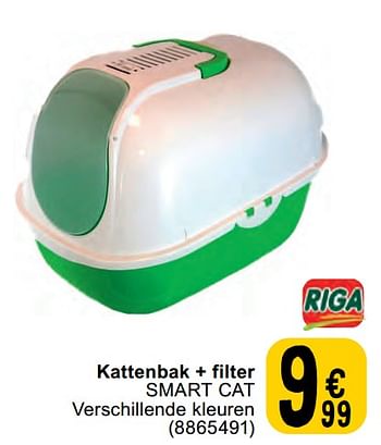 Promoties Kattenbak + filter smart cat - Riga - Geldig van 07/05/2024 tot 18/05/2024 bij Cora