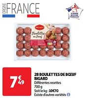 Promoties 28 boulettes de boeuf bigard - Bigard - Geldig van 07/05/2024 tot 13/05/2024 bij Auchan