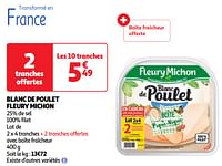 Promoties Blanc de poulet fleury michon - Fleury Michon - Geldig van 07/05/2024 tot 13/05/2024 bij Auchan