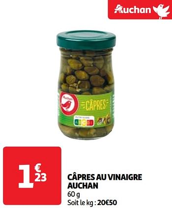 Promoties Câpres au vinaigre auchan - Huismerk - Auchan - Geldig van 07/05/2024 tot 13/05/2024 bij Auchan