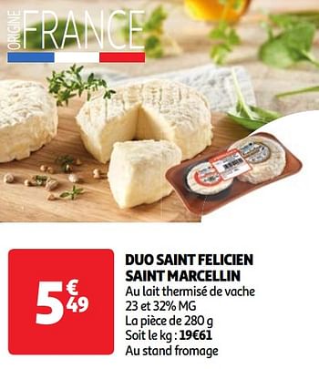 Promoties Duo saint felicien saint marcellin - Huismerk - Auchan - Geldig van 07/05/2024 tot 13/05/2024 bij Auchan