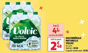 Promotions Eau minérale naturelle volvic - Volvic - Valide de 07/05/2024 à 13/05/2024 chez Auchan Ronq