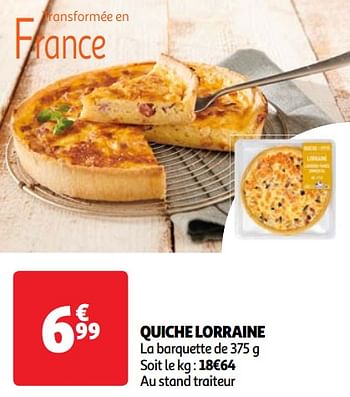 Promotions Quiche lorraine - Produit Maison - Auchan Ronq - Valide de 07/05/2024 à 13/05/2024 chez Auchan Ronq