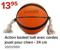 Promotions Action basket ball avec cordes jouet pour chien - Beeztees - Valide de 03/05/2024 à 09/06/2024 chez Euro Shop