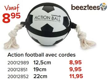 Promoties Action football avec cordes - Beeztees - Geldig van 03/05/2024 tot 09/06/2024 bij Euro Shop