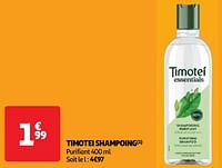 Promoties Timotei shampoing - Timotei - Geldig van 07/05/2024 tot 13/05/2024 bij Auchan