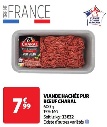 Promoties Viande hachée pur boeuf charal - Charal - Geldig van 07/05/2024 tot 13/05/2024 bij Auchan