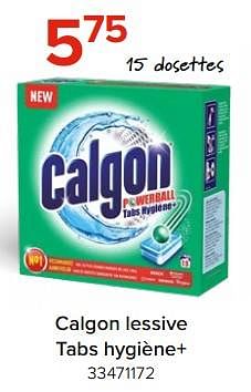 Promoties Calgon lessive tabs hygiène+ - Calgon - Geldig van 03/05/2024 tot 09/06/2024 bij Euro Shop