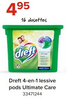 Promoties Dreft 4-en-1 lessive pods ultimate care - Dreft - Geldig van 03/05/2024 tot 09/06/2024 bij Euro Shop
