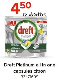 Promoties Dreft platinum all in one capsules citron - Dreft - Geldig van 03/05/2024 tot 09/06/2024 bij Euro Shop