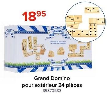 Promotions Grand domino pour extérieur 24 pièces - Produit Maison - Euroshop - Valide de 03/05/2024 à 09/06/2024 chez Euro Shop