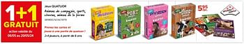 Promoties Jeux quatuor animaux de compag nie, sports, chevaux, animaux de la ferme - Identity Games - Geldig van 03/05/2024 tot 09/06/2024 bij Euro Shop