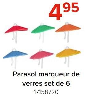 Promoties Parasol marqueur de verres set de 6 - Dotz - Geldig van 03/05/2024 tot 09/06/2024 bij Euro Shop