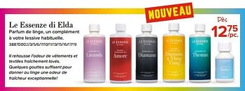 Promotions Parfum de linge, un complément à votre lessive habituelle - Le essenze di elda - Valide de 03/05/2024 à 09/06/2024 chez Euro Shop