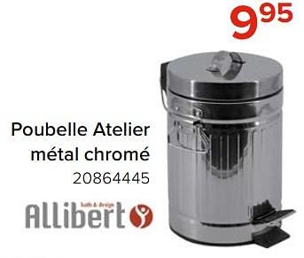 Promoties Poubelle atelier métal chromé - Allibert - Geldig van 03/05/2024 tot 09/06/2024 bij Euro Shop