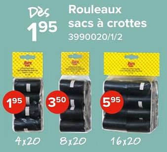 Promoties Rouleaux sacs à crottes - Euro Pet - Geldig van 03/05/2024 tot 09/06/2024 bij Euro Shop