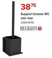 Promotions Support brosse wc noir mat - Allibert - Valide de 03/05/2024 à 09/06/2024 chez Euro Shop