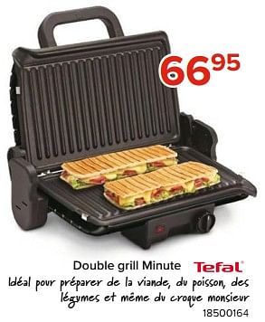 Promotions Tefal double grill minute - Tefal - Valide de 03/05/2024 à 09/06/2024 chez Euro Shop