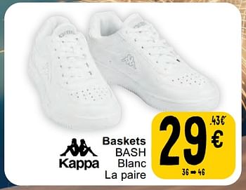 Promotions Baskets bash blanc - Kappa - Valide de 07/05/2024 à 18/05/2024 chez Cora