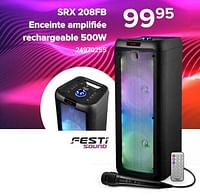 Promotions Srx 208fb enceinte amplifiée rechargeable 500w - FestiSound - Valide de 03/05/2024 à 09/06/2024 chez Euro Shop