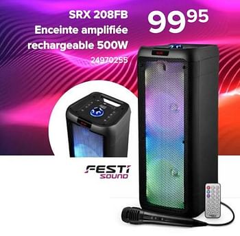 Promoties Srx 208fb enceinte amplifiée rechargeable 500w - FestiSound - Geldig van 03/05/2024 tot 09/06/2024 bij Euro Shop