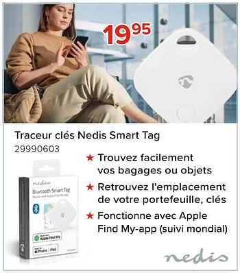 Promoties Traceur clés nedis smart tag - Nedis - Geldig van 03/05/2024 tot 09/06/2024 bij Euro Shop