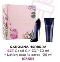 Promotions Carolina herrera set good girl edp + lotion pour le corps - Carolina Herrera - Valide de 06/05/2024 à 12/05/2024 chez ICI PARIS XL