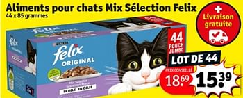 Promotions Aliments pour chats mix sélection felix - Purina - Valide de 07/05/2024 à 12/05/2024 chez Kruidvat
