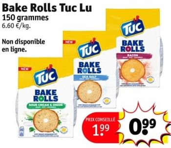 Promotions Bake rolls tuc lu - Lu - Valide de 07/05/2024 à 12/05/2024 chez Kruidvat