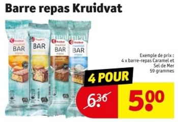 Promoties Barre-repas caramel et sel de mer - Huismerk - Kruidvat - Geldig van 07/05/2024 tot 12/05/2024 bij Kruidvat
