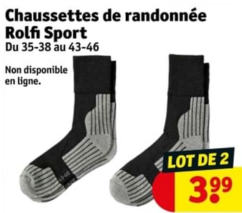 Promoties Chaussettes de randonnée rolfi sport - Rolfi Sport - Geldig van 07/05/2024 tot 12/05/2024 bij Kruidvat