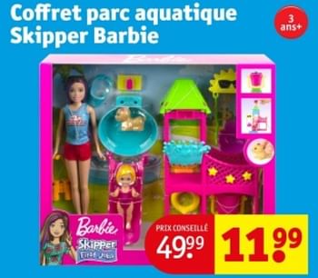 Promoties Coffret parc aquatique skipper barbie - Mattel - Geldig van 07/05/2024 tot 12/05/2024 bij Kruidvat