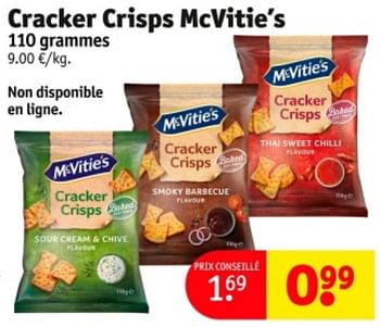 Promoties Cracker crisps mcvitie’s - McVitie's - Geldig van 07/05/2024 tot 12/05/2024 bij Kruidvat