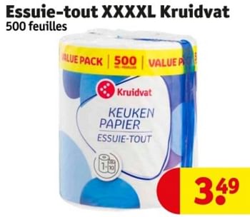 Promoties Essuie-tout xxxxl kruidvat - Huismerk - Kruidvat - Geldig van 07/05/2024 tot 12/05/2024 bij Kruidvat