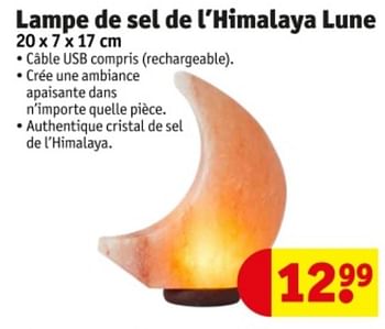 Promoties Lampe de sel de l’himalaya lune - Huismerk - Kruidvat - Geldig van 07/05/2024 tot 12/05/2024 bij Kruidvat