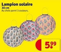 Promotions Lampion solaire - Produit maison - Kruidvat - Valide de 07/05/2024 à 12/05/2024 chez Kruidvat