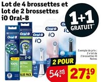 Promotions Lot de 2 brossettes io noires - Oral-B - Valide de 07/05/2024 à 12/05/2024 chez Kruidvat