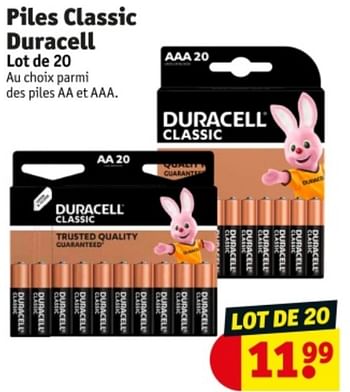 Promoties Piles classic duracell - Duracell - Geldig van 07/05/2024 tot 12/05/2024 bij Kruidvat
