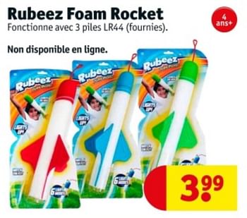 Promoties Rubeez foam rocket - Huismerk - Kruidvat - Geldig van 07/05/2024 tot 12/05/2024 bij Kruidvat